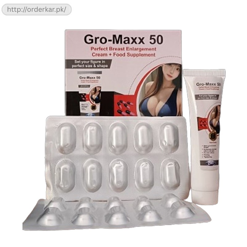 Gro Maxx 50 Breast Enlargement Cream + Capsules in Pakistan
